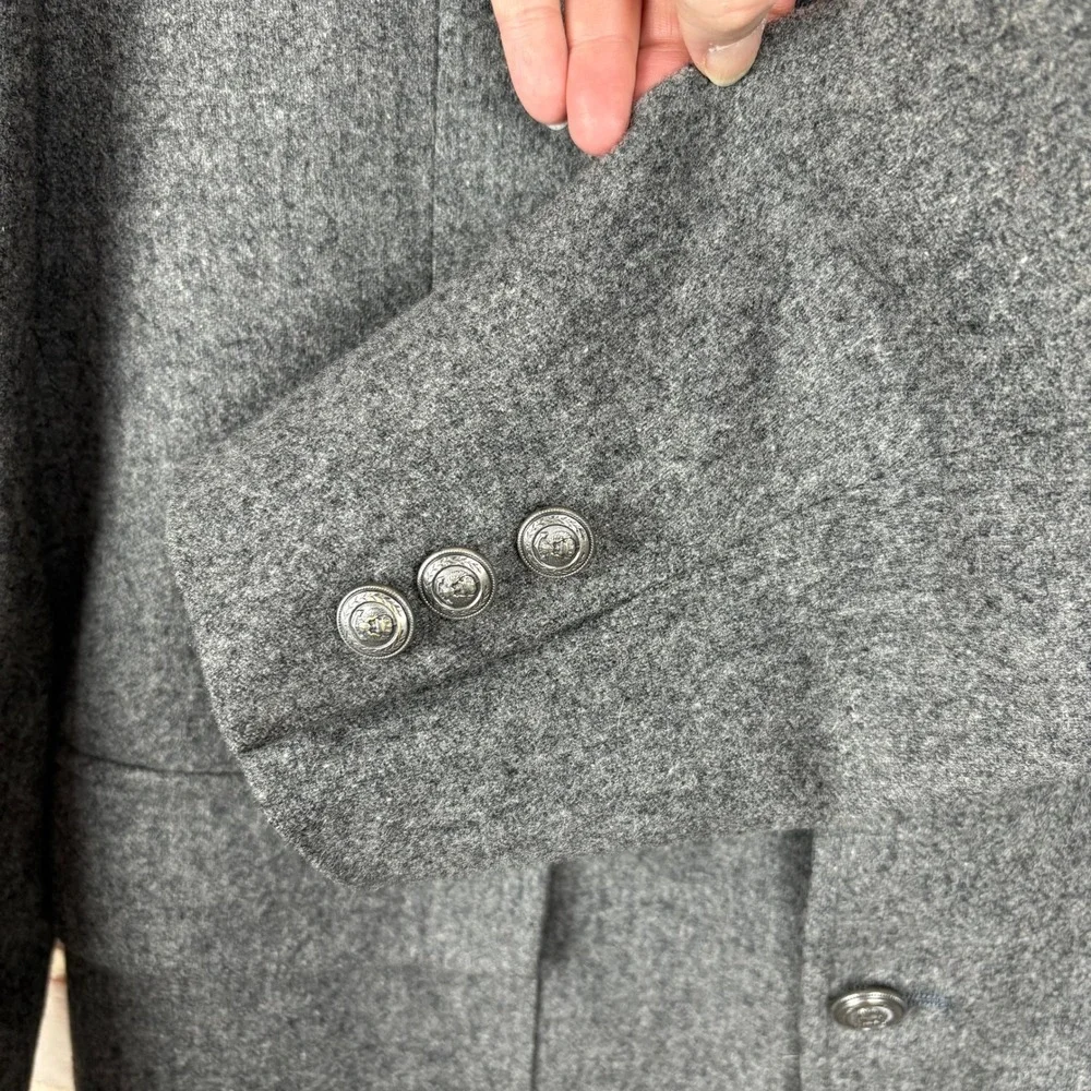 Adams Row 100% Wool Blazer 46R Gray Ivy League Classic‎ Menswear Old Money